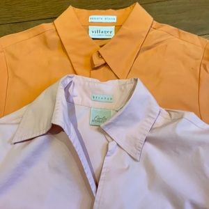 Coral/pink women’s button dress blouses